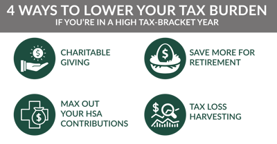 4 ways to reduce tax bracket in high income year
